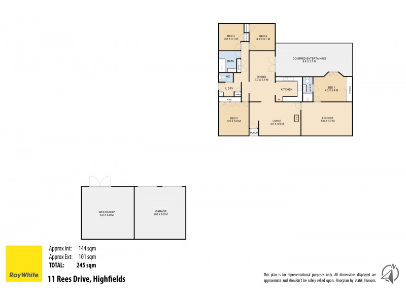 11 Rees Drive, Highfields QLD 4352 Floorplan