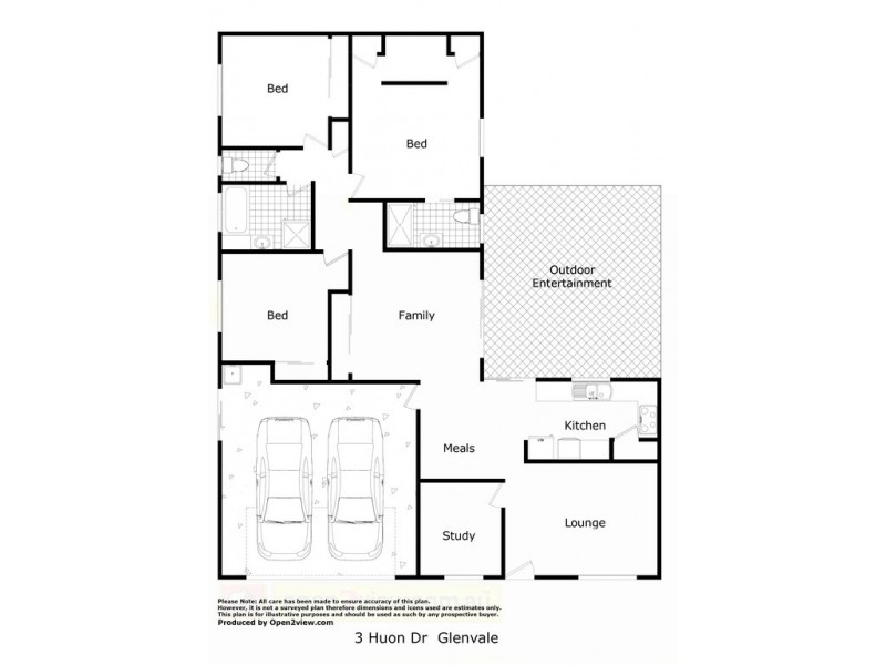 3 Huon Drive, Glenvale QLD 4350 Floorplan