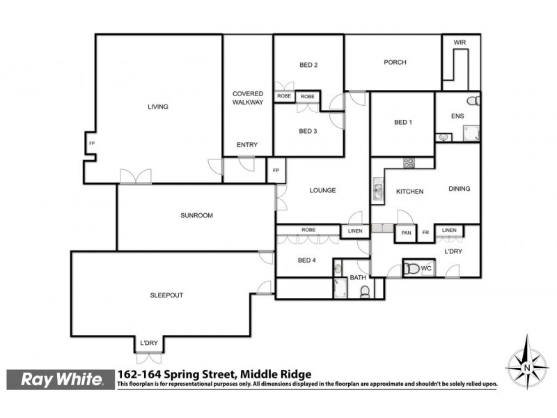 162-164 Spring Street, Middle Ridge QLD 4350 Floorplan