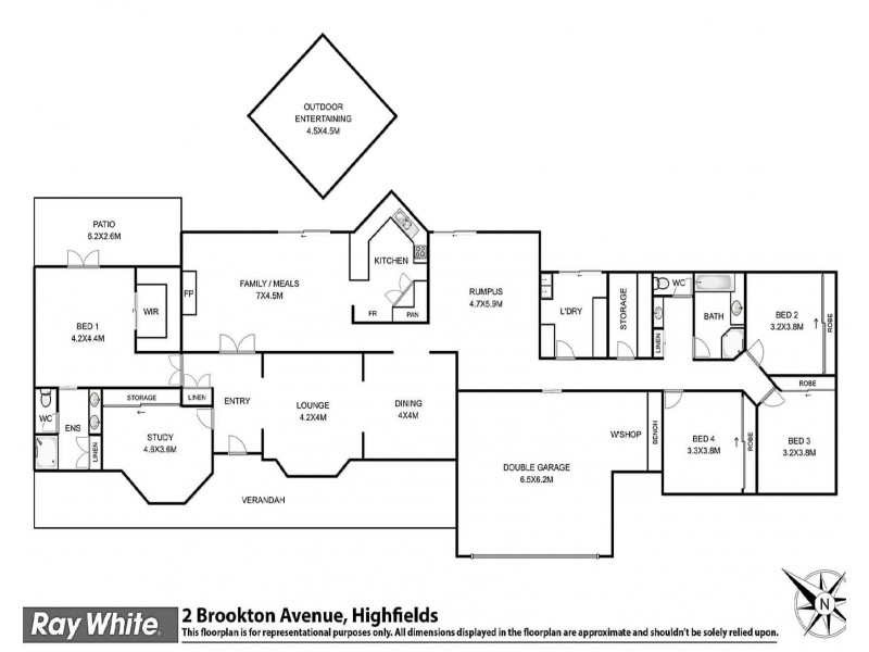 2 Brookton Avenue, Highfields QLD 4352 Floorplan