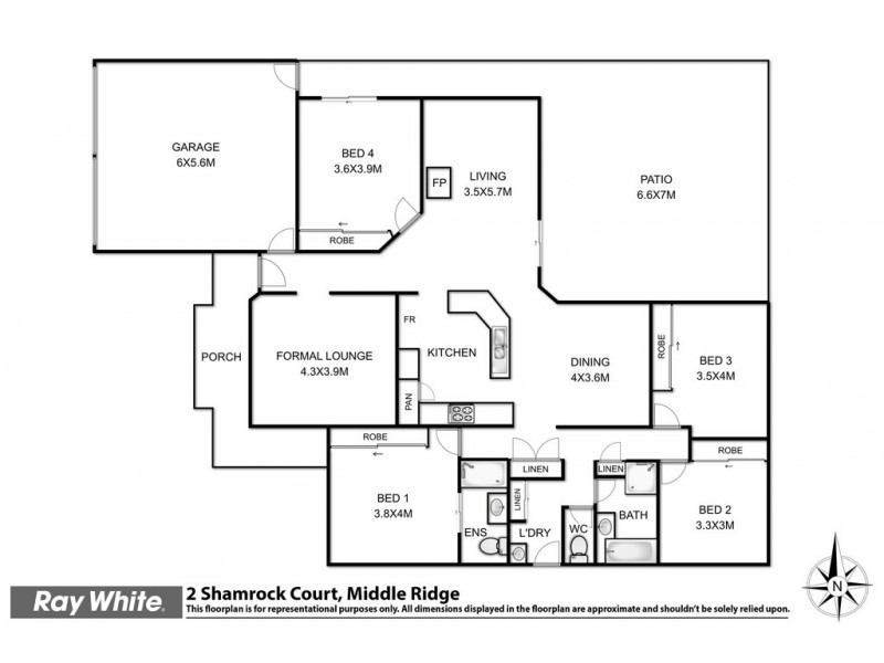2 Shamrock Court, Middle Ridge QLD 4350 Floorplan