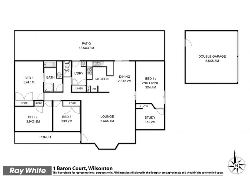 1 Baron Court, Wilsonton QLD 4350 Floorplan