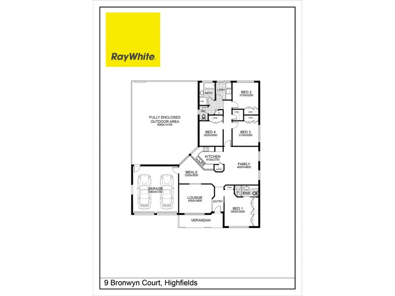 9 Bronwyn Court, Highfields QLD 4352 Floorplan
