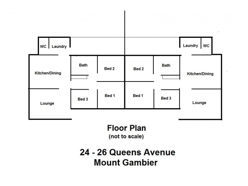 24 and 26 Queens Avenue, Mount Gambier SA 5290 Floorplan