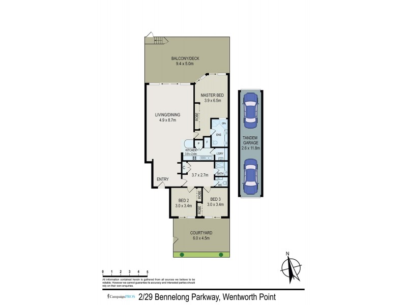 2/29 Bennelong Parkway, Wentworth Point NSW 2127 Floorplan