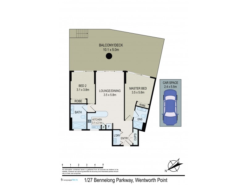 1/27 Bennelong Parkway, Wentworth Point NSW 2127 Floorplan