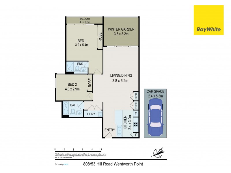 808/53 Hill Road, Wentworth Point NSW 2127 Floorplan