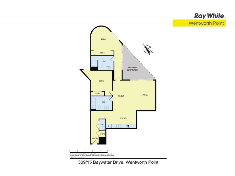 309/15 Baywater Drive, Wentworth Point NSW 2127 Floorplan
