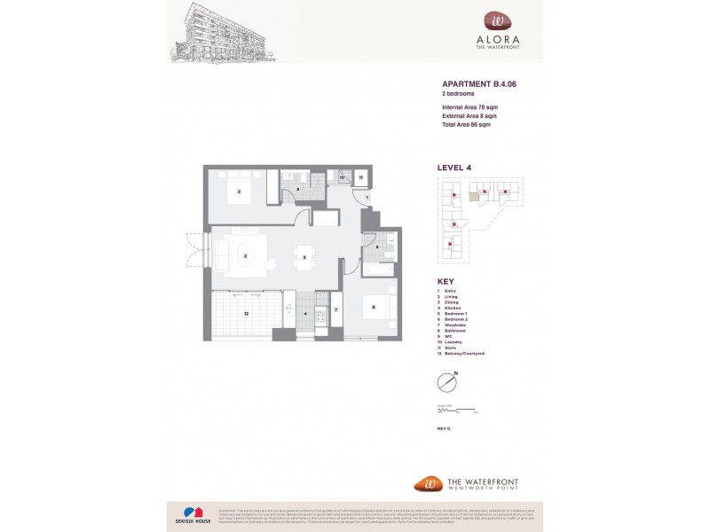 406/10 Savona Drive, Wentworth Point NSW 2127 Floorplan