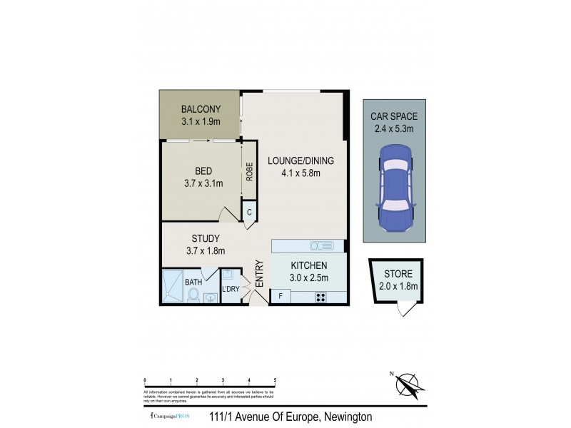 111/1 Avenue Of Europe, Newington NSW 2127 Floorplan