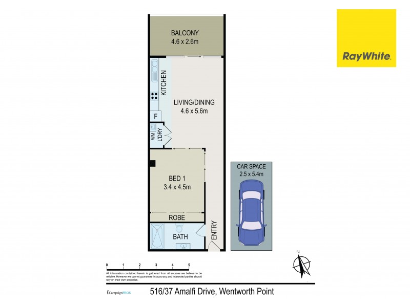 516/37 Amalfi Drive, Wentworth Point NSW 2127 Floorplan