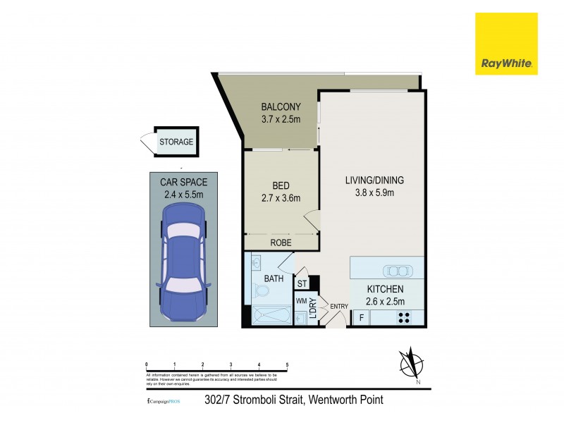 302/7 Stromboli Strait, Wentworth Point NSW 2127 Floorplan