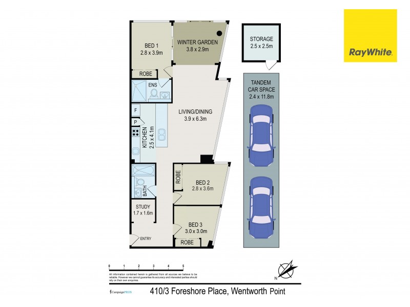 410/3 Foreshore Place, Wentworth Point NSW 2127 Floorplan