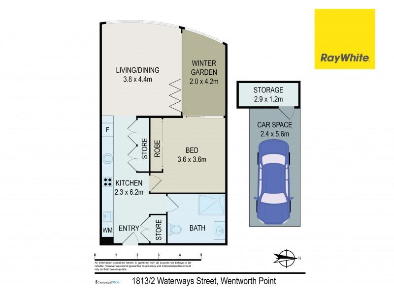 1813/2 Waterways Street, Wentworth Point NSW 2127 Floorplan