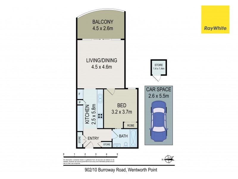 902/10 Burroway Road, Wentworth Point NSW 2127 Floorplan