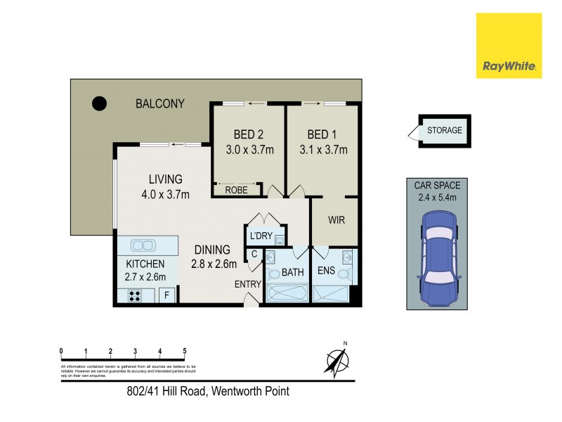 802/41 Hill Road, Wentworth Point NSW 2127 Floorplan