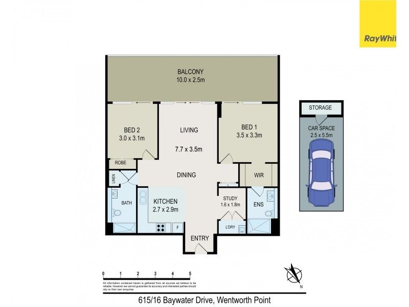 615/16 Baywater Drive, Wentworth Point NSW 2127 Floorplan