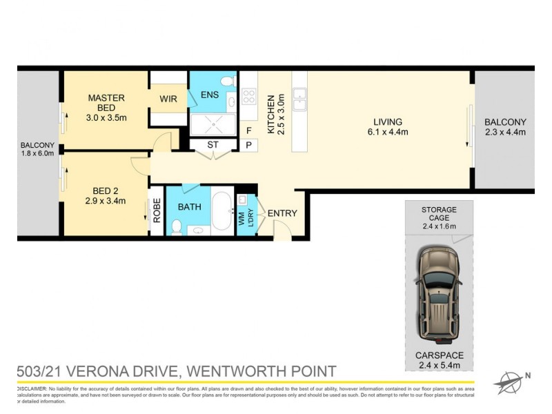 503/21 Verona Drive, Wentworth Point NSW 2127 Floorplan