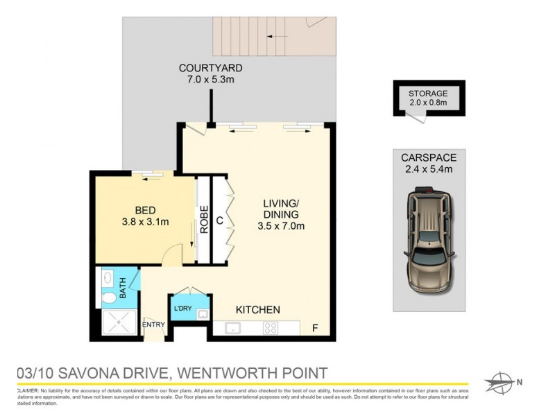 103/10 Savona Drive, Wentworth Point NSW 2127 Floorplan