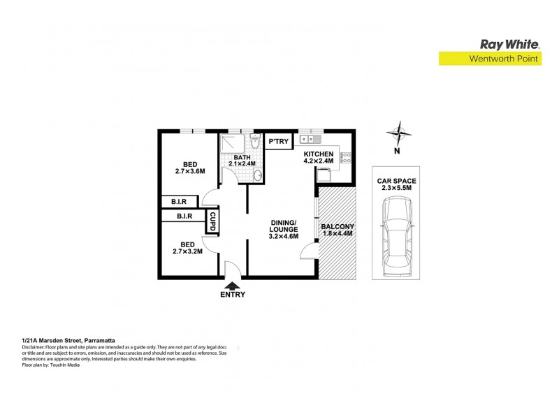 1/21a Marsden St, Parramatta NSW 2150 Floorplan