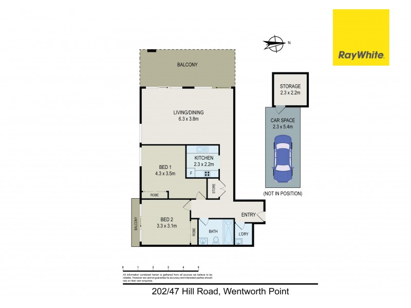 202/47 Hill Road, Wentworth Point NSW 2127 Floorplan
