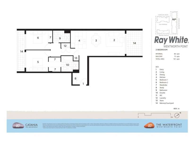 809/22 Baywater Drive, Wentworth Point NSW 2127 Floorplan
