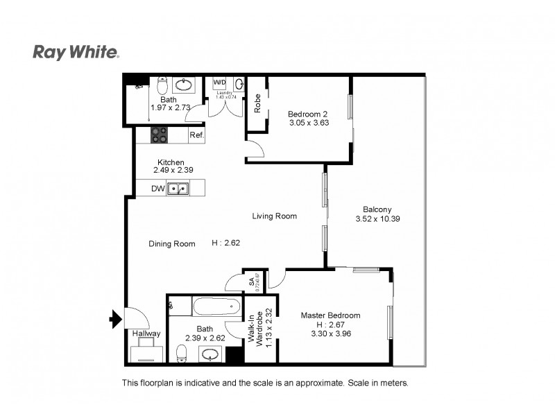 806/14 Baywater Drive, Wentworth Point NSW 2127 Floorplan