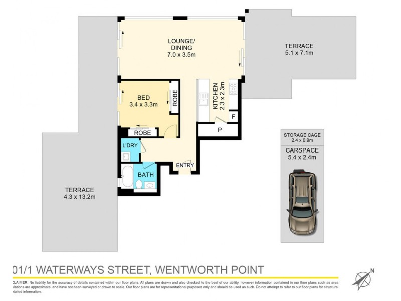701/1 Waterways Street, Wentworth Point NSW 2127 Floorplan