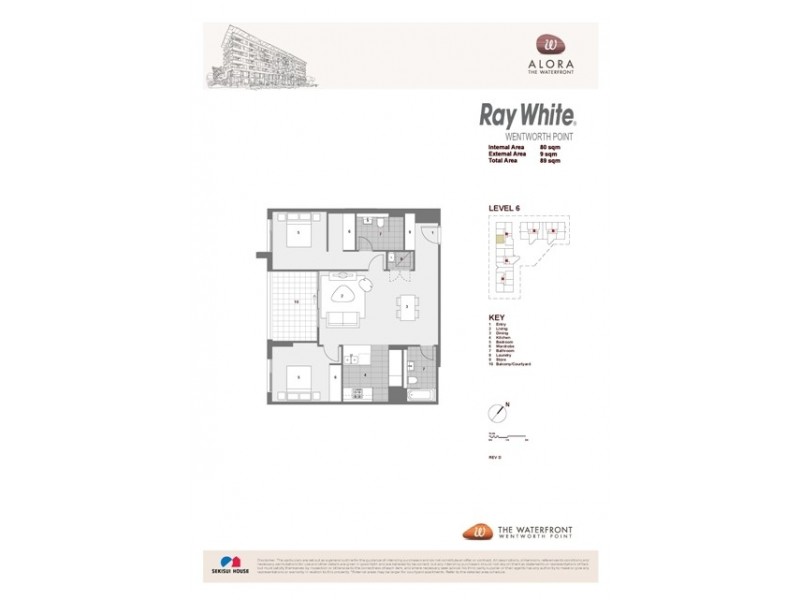 605/9 Baywater Drive, Wentworth Point NSW 2127 Floorplan