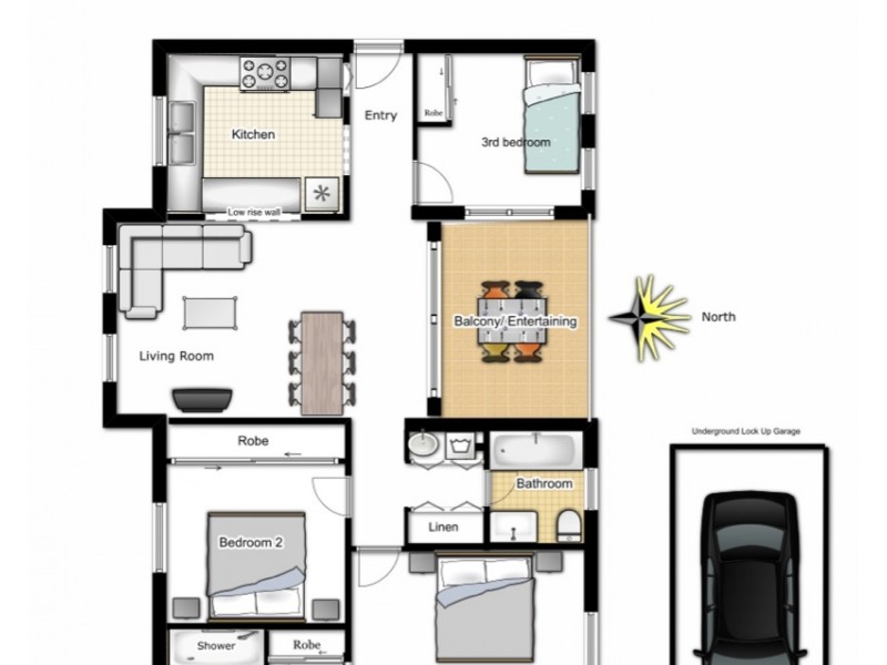 210/4 The Piazza, Wentworth Point NSW 2127 Floorplan