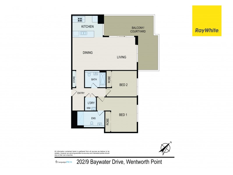 202/9 Baywater Drive, Wentworth Point NSW 2127 Floorplan