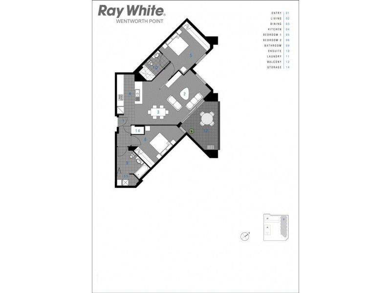 543/46 Baywater Drive, Wentworth Point NSW 2127 Floorplan