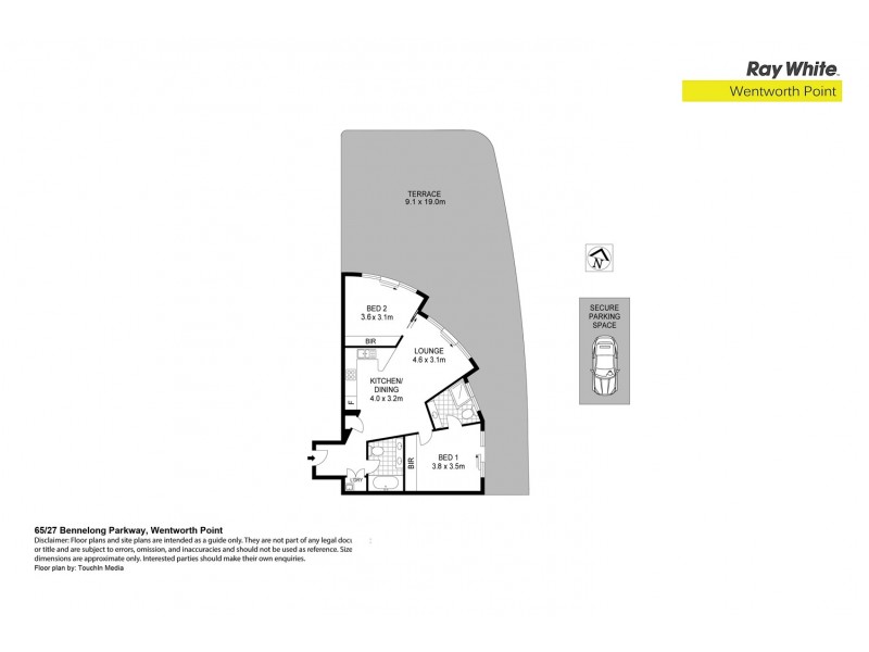 65/27 Bennelong Parkway, Wentworth Point NSW 2127 Floorplan