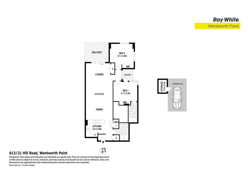 613/21 Hill Road, Wentworth Point NSW 2127 Floorplan