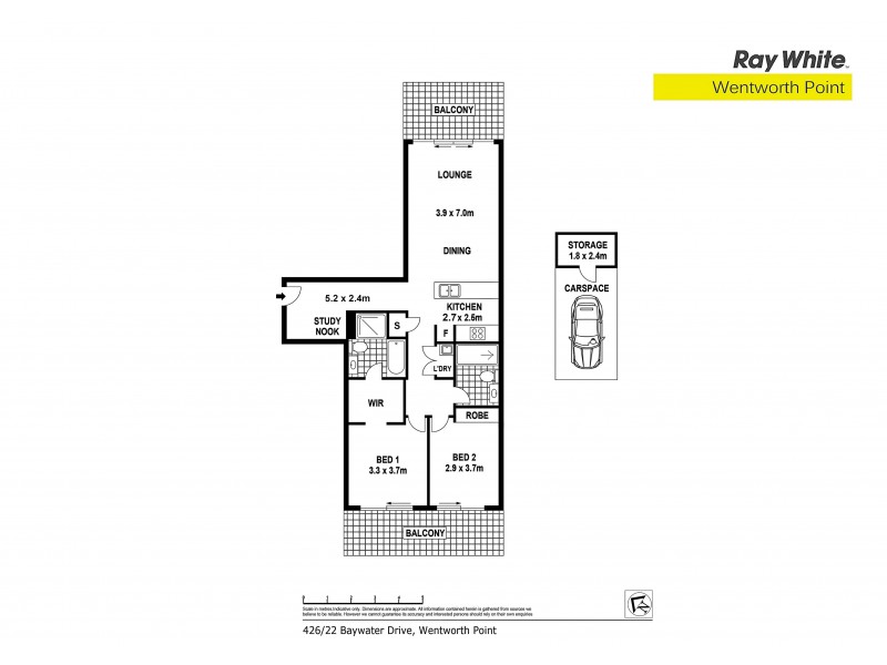 426/22 Baywater Drive, Wentworth Point NSW 2127 Floorplan