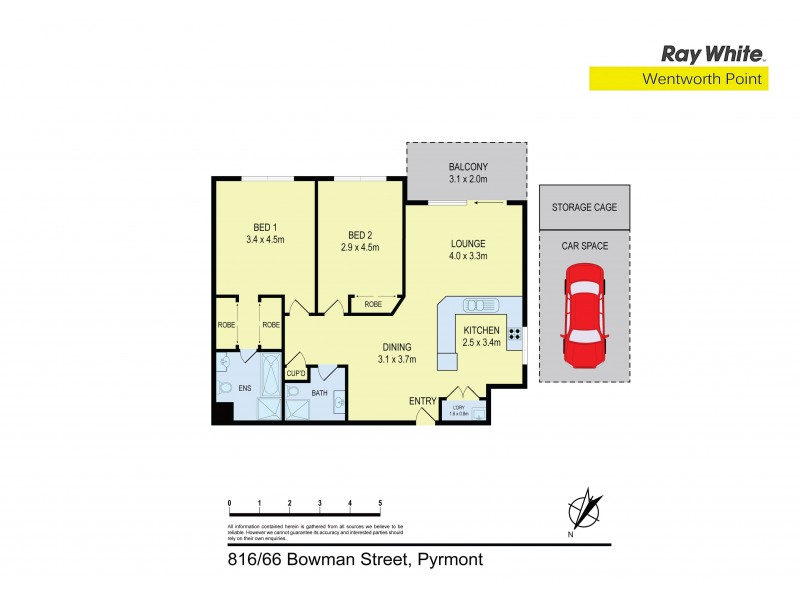 816/66 Bowman Street, Pyrmont NSW 2009 Floorplan
