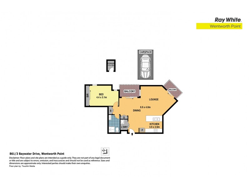 861/3 Baywater Drive, Wentworth Point NSW 2127 Floorplan