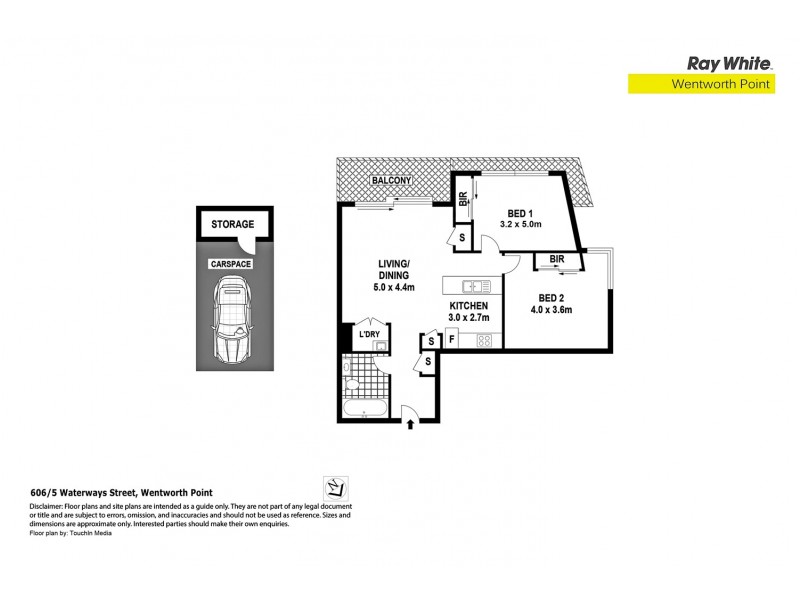 606/5 Waterways Street, Wentworth Point NSW 2127 Floorplan