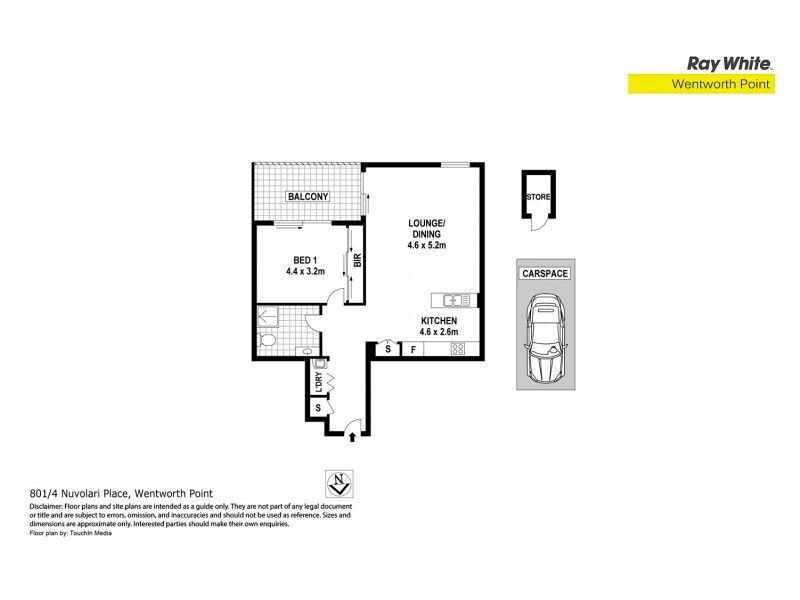 801/4 Nuvolari Place, Wentworth Point NSW 2127 Floorplan