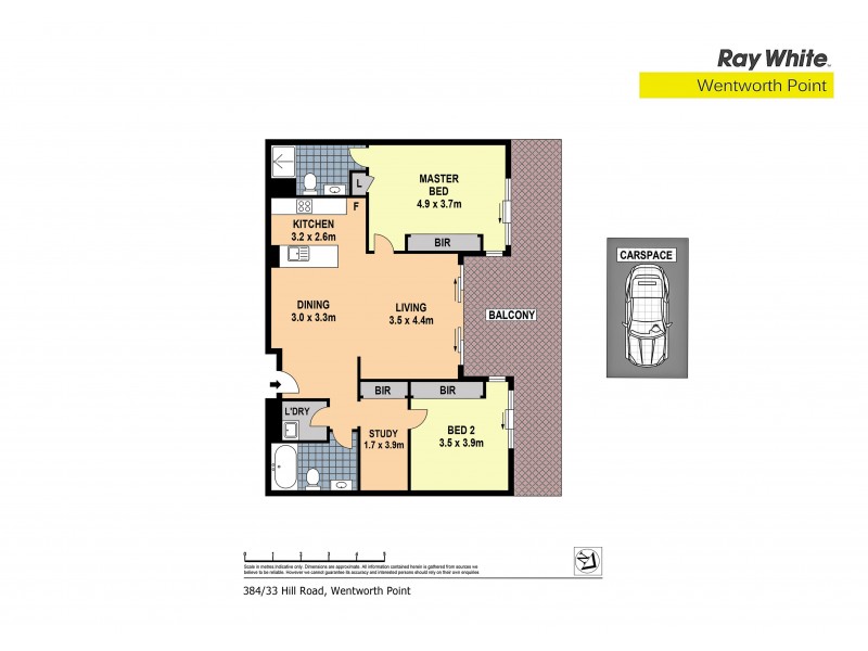 384/33 Hill Road, Wentworth Point NSW 2127 Floorplan