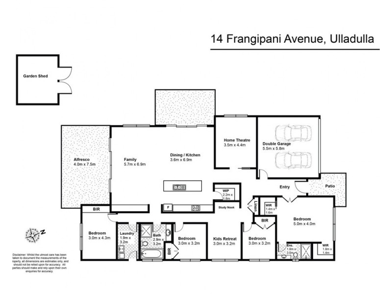 14 Frangipani Avenue, Ulladulla NSW 2539 Floorplan