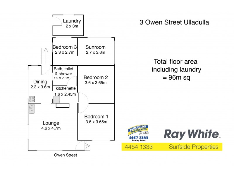 3 Owens St, Ulladulla NSW 2539 Floorplan