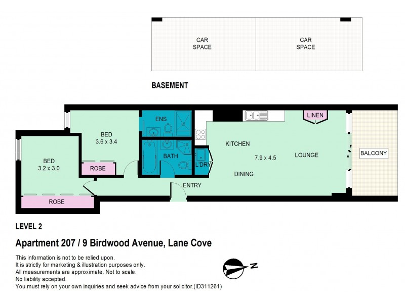 207/9-13 Birdwood Avenue, Lane Cove NSW 2066 Floorplan