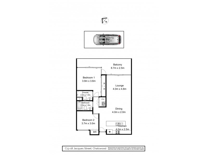13/18 Jacques Street, Chatswood NSW 2067 Floorplan