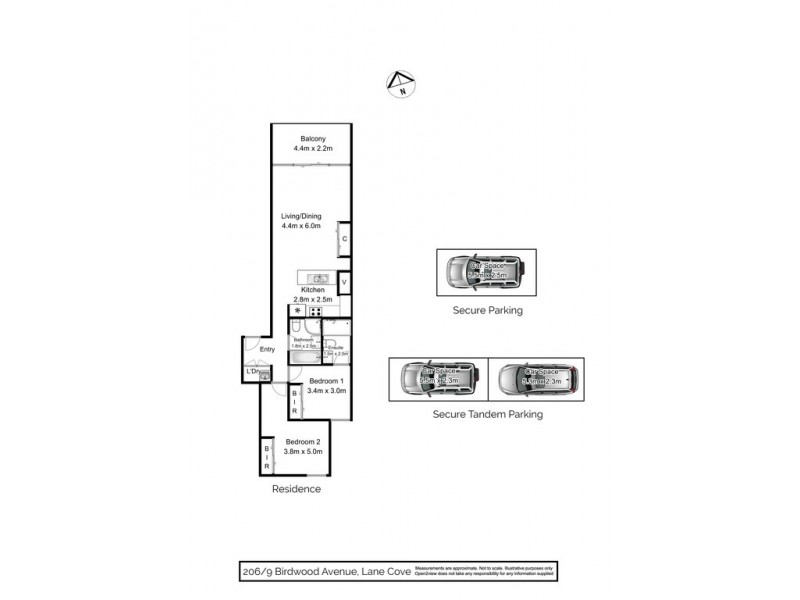 206/9-13 Birdwood Avenue, Lane Cove NSW 2066 Floorplan