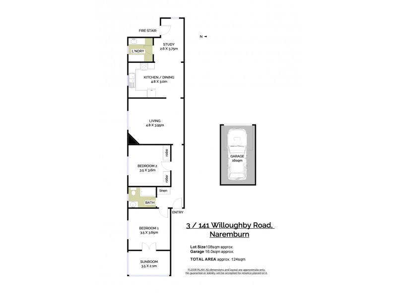 3/141 Willoughby Road, Naremburn NSW 2065 Floorplan