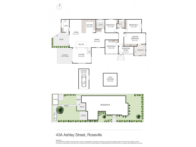 43A Ashley Street, Roseville NSW 2069 Floorplan