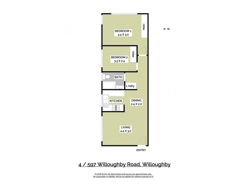 4/597 Willoughby Road, Willoughby NSW 2068 Floorplan