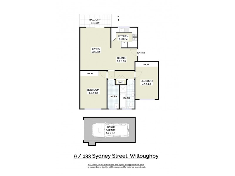 9/133 Sydney Street, North Willoughby NSW 2068 Floorplan