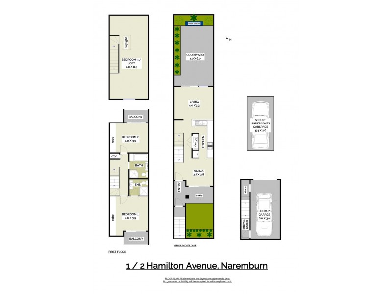 1/2 Hamilton Avenue, Naremburn NSW 2065 Floorplan